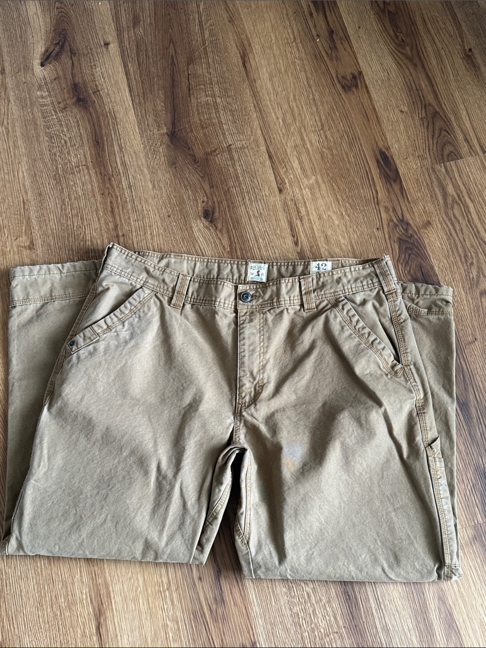 RedHead Tan Chino Pants - Straight Leg Casual Utility Cargo 42x30 - Picture 6 of 8